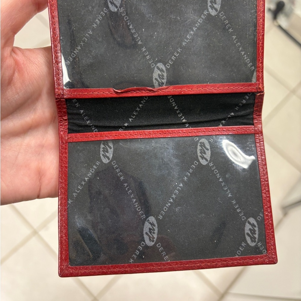Derek Alexander Red Leather Organizer Bag with matching Wallet - Picture 12 of 14